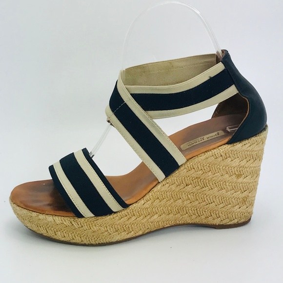 Paul Green Monique Munchen Navy Nautical Wedge - Picture 2 of 8